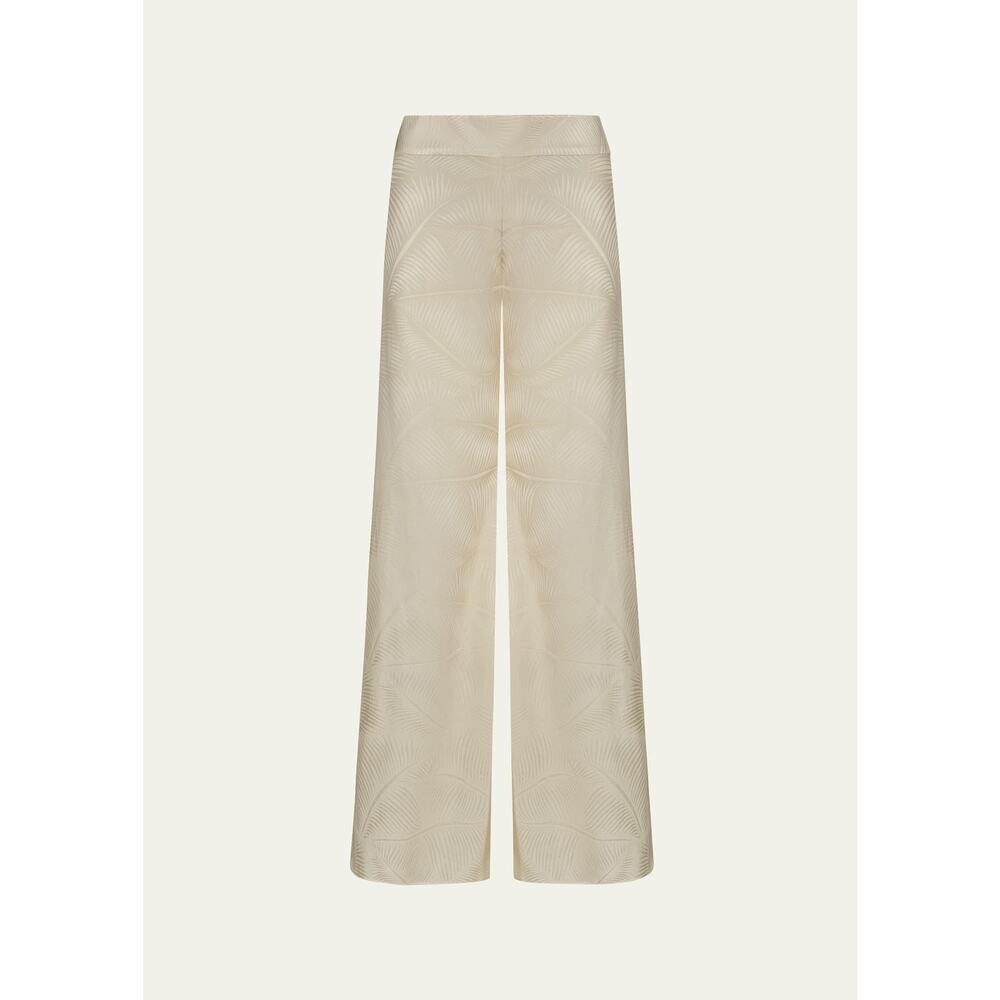 Johanna Ortiz Laidback Energy Wideleg Jacquard Pant - 0